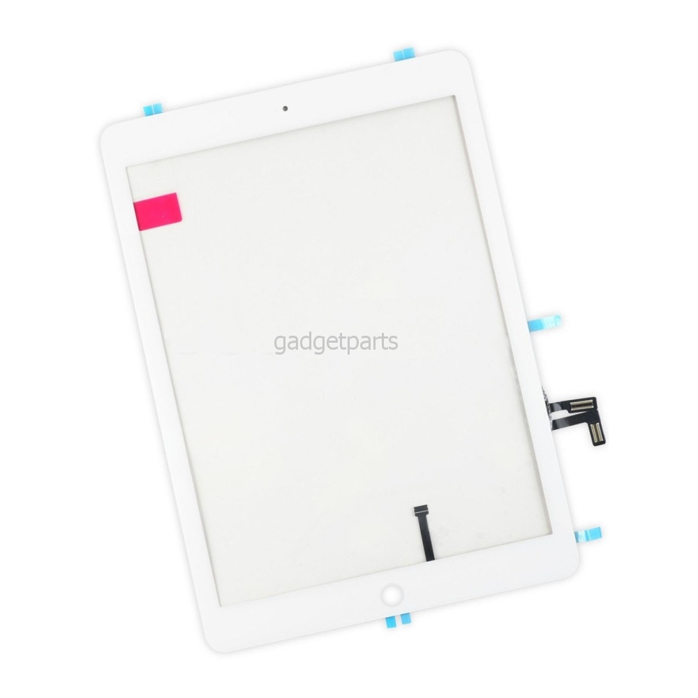 Сенсорное стекло, тачскрин (в сборе с механизмом кнопки и скотчем) iPad Air Белый (White)